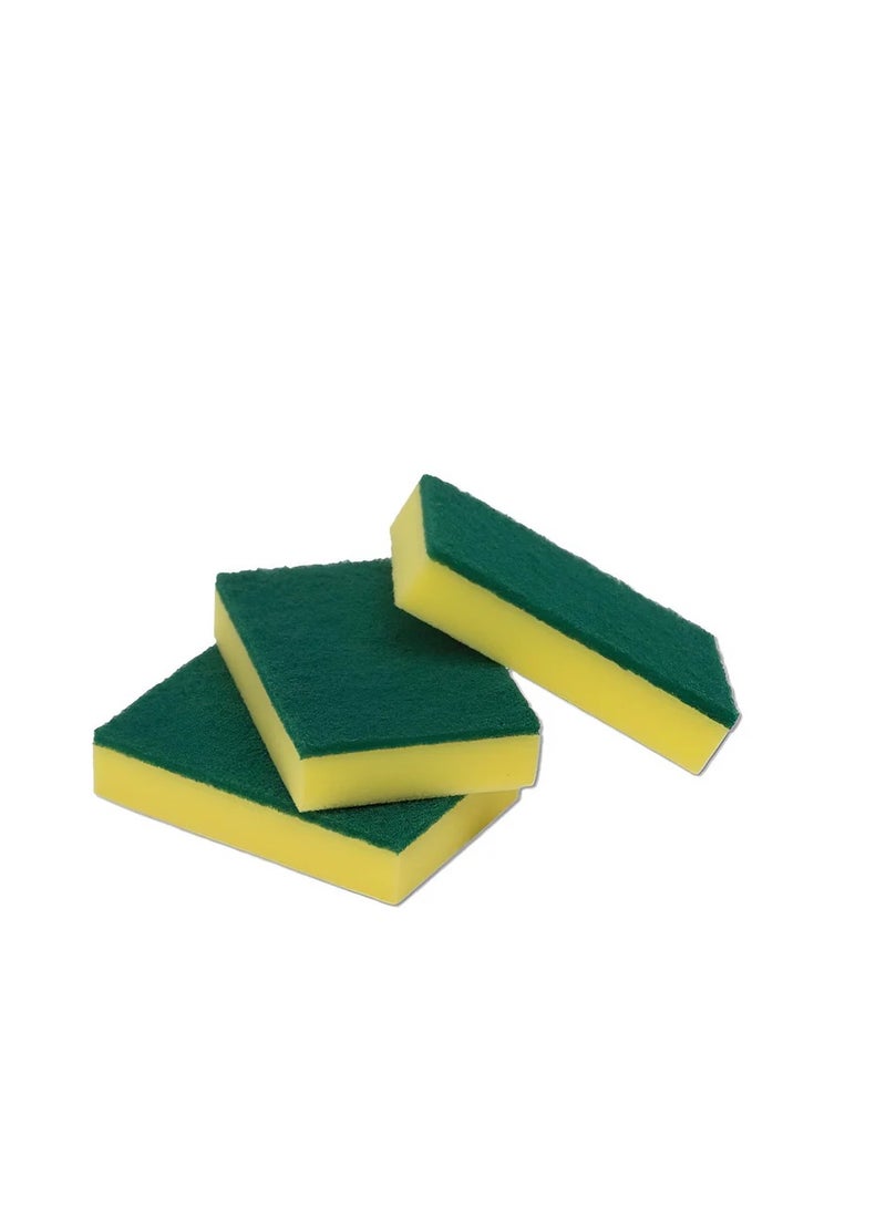 YELLOW SPONGE WITH SC 0710 SCOURER 1X12 PCS
